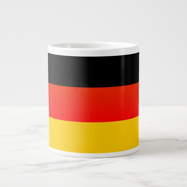 Deutsche Flagge oder deutsche Flagge Jumbo-Tasse (Vorderseite)