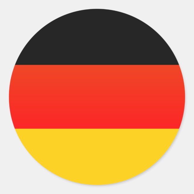 Deutsche Flagge oder deutsche Flagge Runder Aufkleber (Vorderseite)