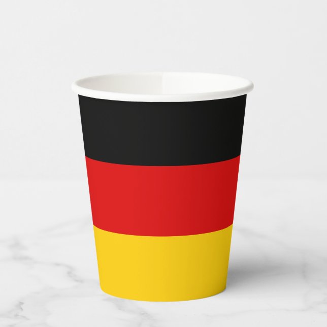 Deutsche Flagge Pappbecher (Links)
