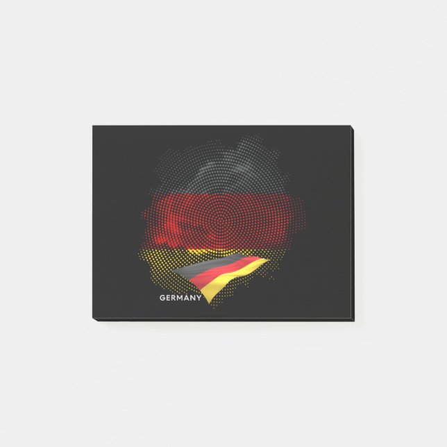 Deutsche Flagge Post-it Klebezettel (Vorderseite)