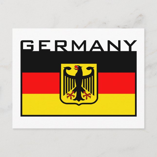 Deutsche Flagge Postkarte (Vorderseite)