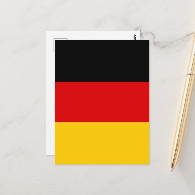 Deutsche Flagge Postkarte (Vorderseite/Rückseite Beispiel)
