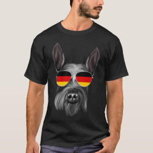 Deutsche Flagge Riesenschnauzer Dog Deutschland Po T-Shirt