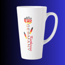 Deutsche Flagge Rose Personalisierter große Latte-
