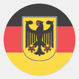 Deutsche Flagge Runder Aufkleber