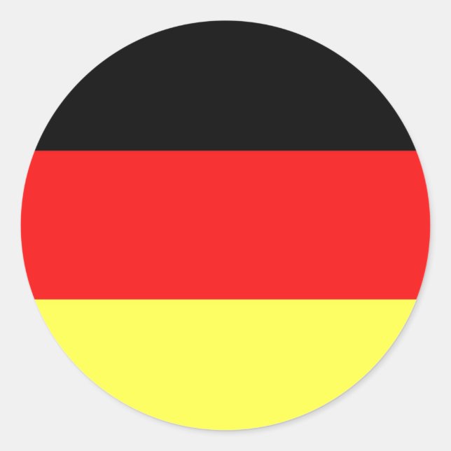 Deutsche Flagge Runder Aufkleber (Vorderseite)