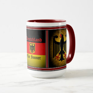 Deutsche Flagge, Schwarzadler, Deutschland Pelz Tasse