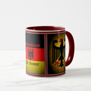 Deutsche Flagge, Schwarzadler, Deutschland Pelz Tasse
