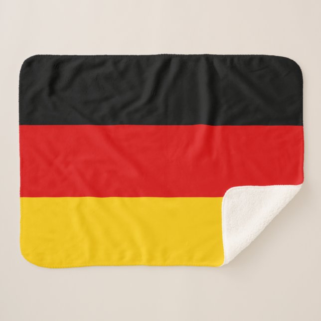 Deutsche Flagge Sherpadecke (Vorderseite (Horizontal))