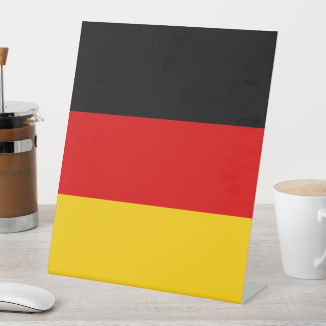 Deutsche Flagge Sockelschild (In Situ)