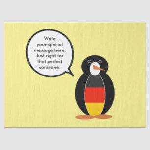 Deutsche Flagge sprechende Ms. Penguin Personalisi Seidenpapier