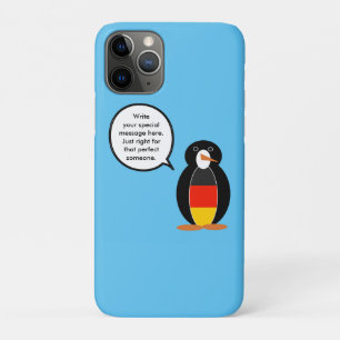 Deutsche Flagge sprechende Ms. Pinguin Personalisi Case-Mate iPhone Hülle