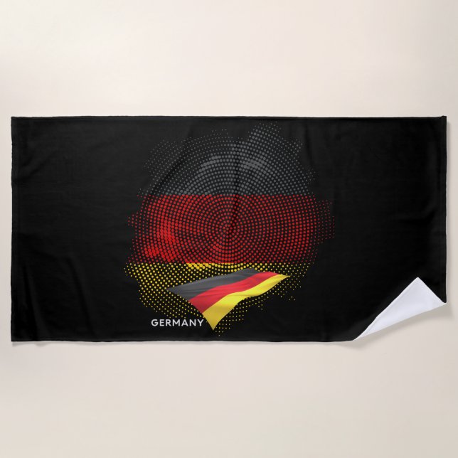 Deutsche Flagge Strandtuch (Vorderseite)