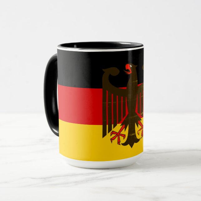 Deutsche Flagge Tasse (Vorderseite Links)