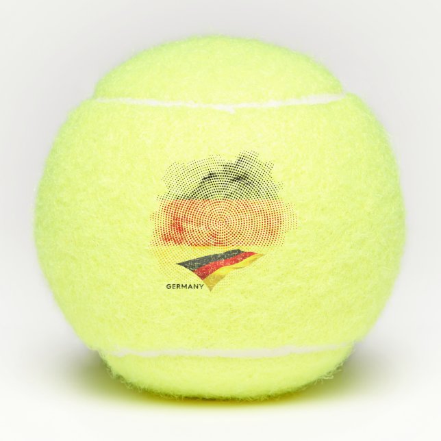 Deutsche Flagge Tennisbälle (Vorderseite)