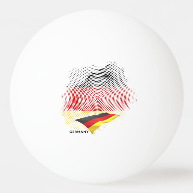 Deutsche Flagge Tischtennisball (Vorderseite)