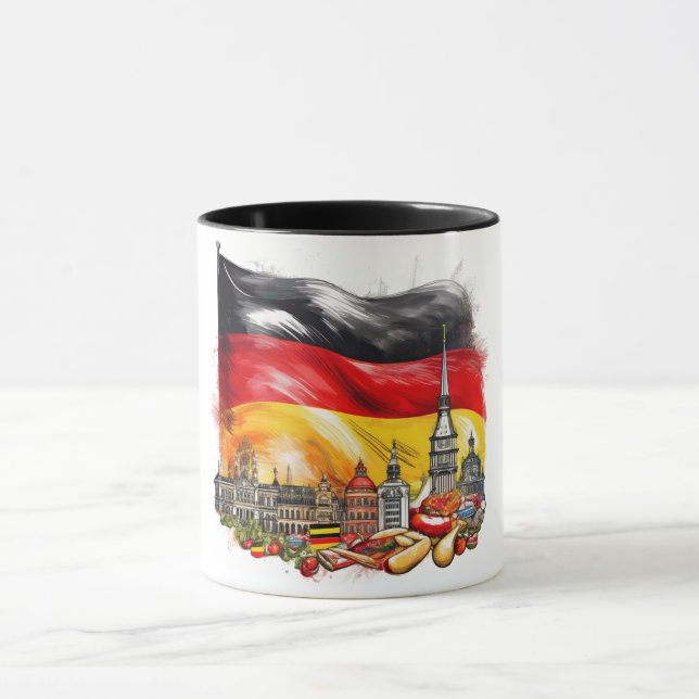 Deutsche Flagge und Sehenswürdigkeiten Tasse - Kul (Zentrum)