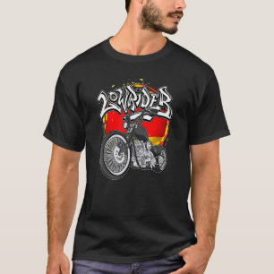 Deutsche Flagge Vicla Deutschland Cholo Motorräder T-Shirt