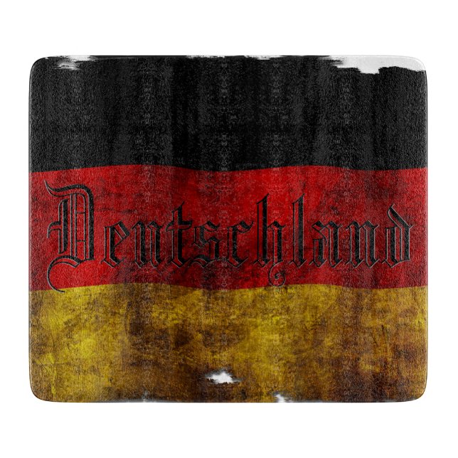 Deutsche Flagge - Vintag Schneidebrett (Vorderseite)