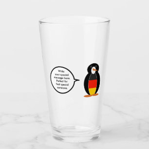Deutsche Flagge Vortrag von Frau Penguin Personali Glas