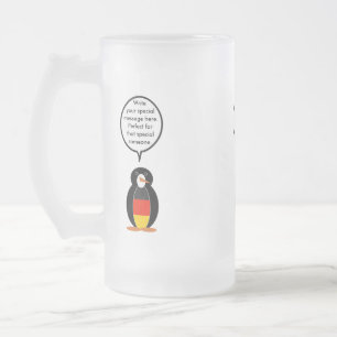 Deutsche Flagge Vortrag von Frau Penguin Personali Mattglas Bierglas