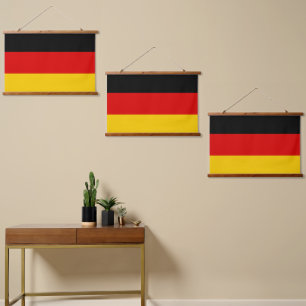 Deutsche Flagge Wandteppich Mit Holzrahmen