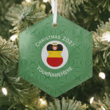 Deutsche Flagge Weihnachtsangel Name Jahr Hexagon