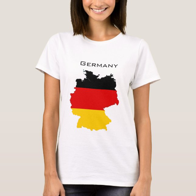 Deutsche Flaggen-Karte T-Shirt (Vorderseite)