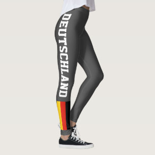 Deutsche Flaggen-Leggings für Sport-Fitnessyoga Leggings