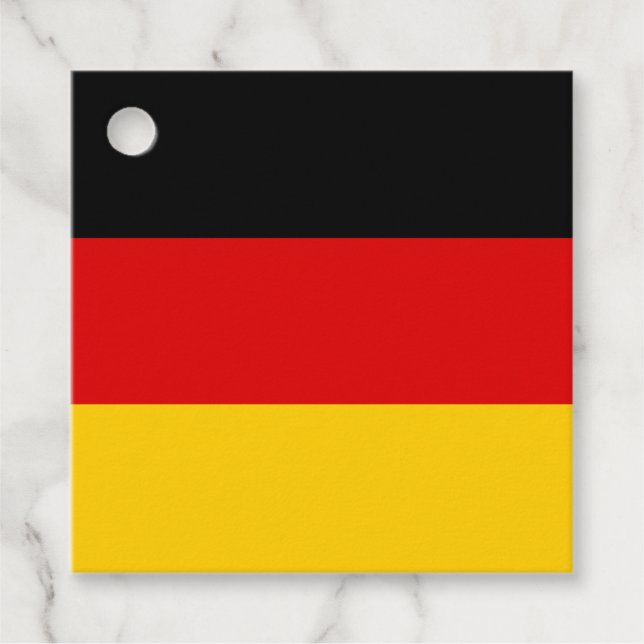 Deutsche Flaggenfarben Schwarz-Gold-Personalizable Geschenkanhänger (Vorderseite)