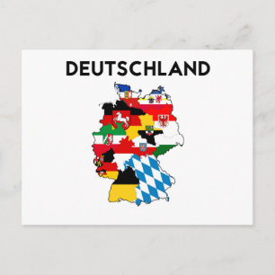 deutsche Flaggenkarte Postkarte