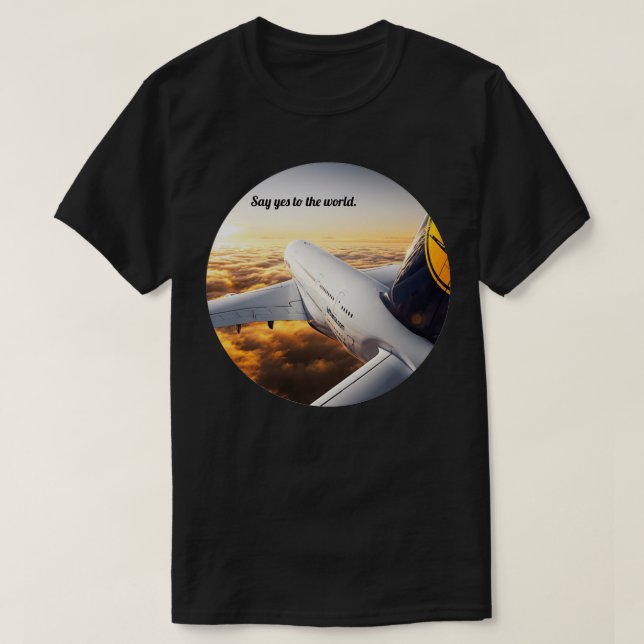 Deutsche Fluggesellschaft im Luftdesign T-Shirt (Design vorne)