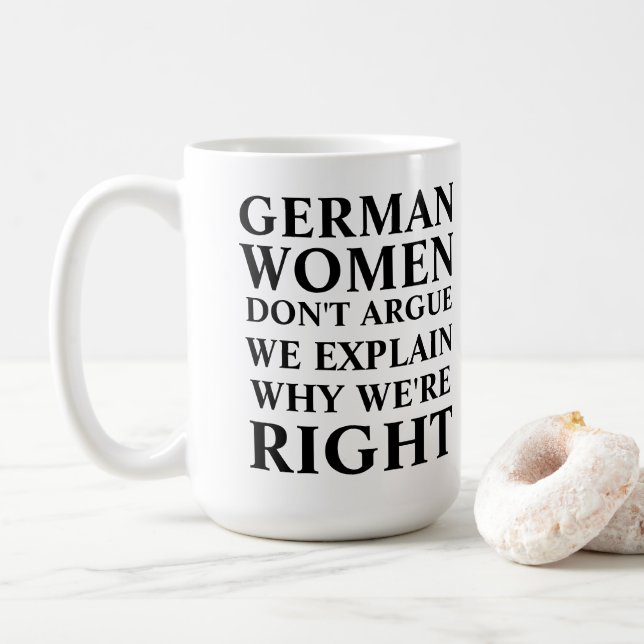 DEUTSCHE FRAUEN KAFFEETASSE (Mit Donut)