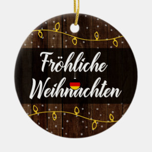 Deutsche frohe Weihnachten, Fröhliche Weihnachten Keramik Ornament