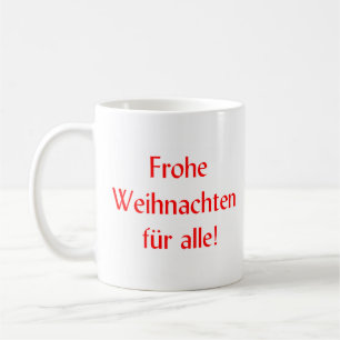 deutsche frohe Weihnachten für alle Kaffeetasse