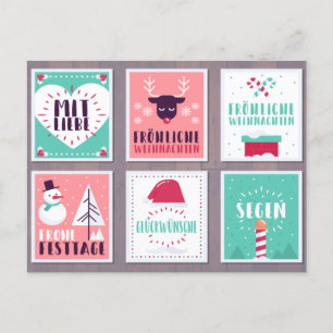 DEUTSCHE FRÖHLICHE WEIHNACHTEN CHRISTMAS CARD PACK