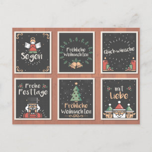 DEUTSCHE FRÖHLICHE WEIHNACHTEN CHRISTMAS CARD SET