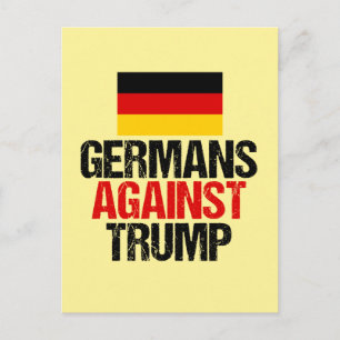 Deutsche gegen Donald Trump Postkarte