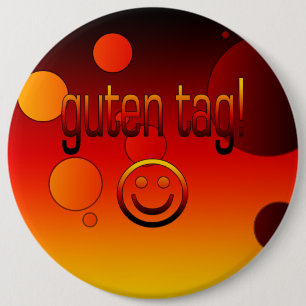 Deutsche Geschenke: Hallo/Guten Umbau-Gesicht Button
