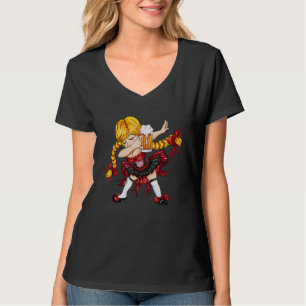 Deutsche Girl Traditionelles Kostüm Dirndl Folk F T-Shirt