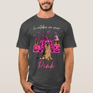 Deutsche Hirte im Oktober Wir tragen rosa Hallowee T-Shirt