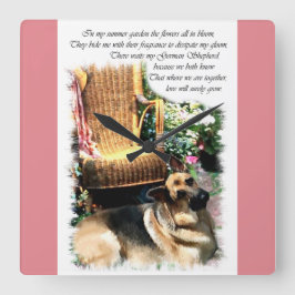 Deutsche Hirte Liebe Geschenke Quadratische Wanduhr