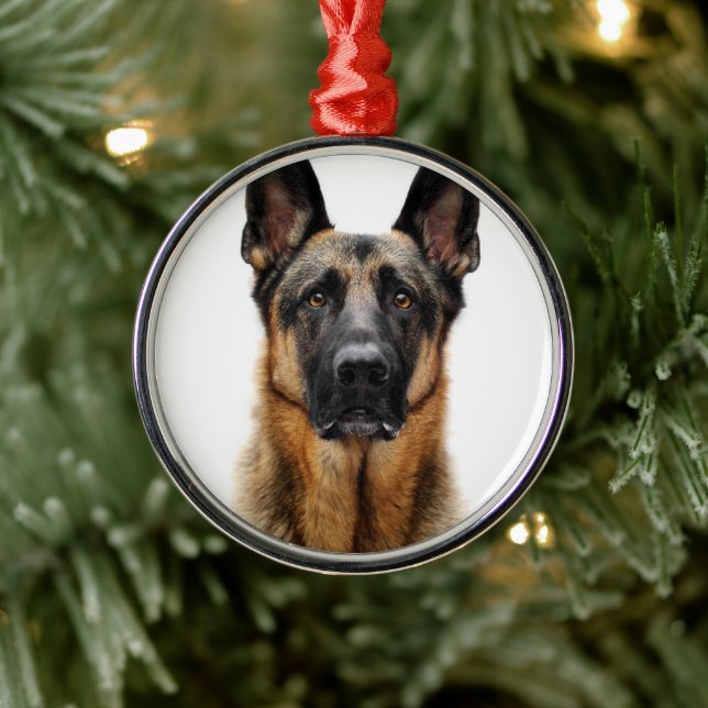 Deutsche Hirte sitzen Ornament Aus Metall (Baum)