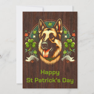 Deutsche Hirte St Patrick's Day Shepherd Dog Gesch Feiertagskarte