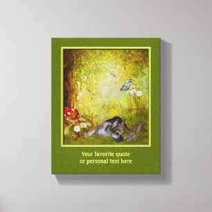 Deutsche Hirte Welpe hinzufügen Ihren eigenen Text Leinwanddruck