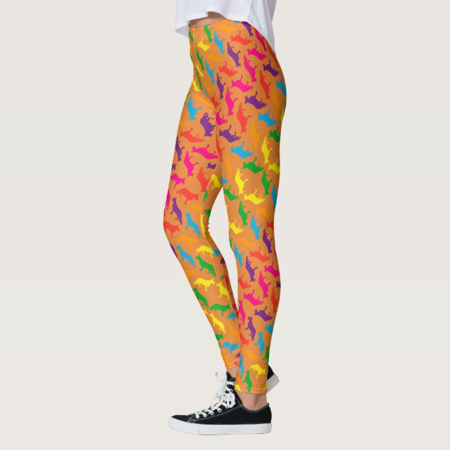 Deutsche Hirten coole Regenbogenfarben Leggings (Links)