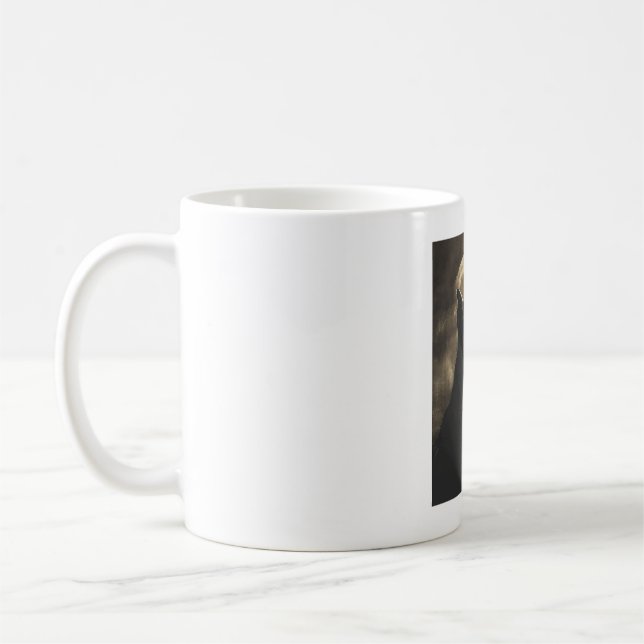 Deutsche Hirten heulen am Mond Kaffeetasse (Links)