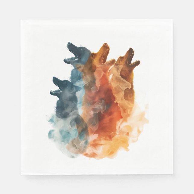 Deutsche Hirten in ghoful Harmony Serviette (Vorderseite)