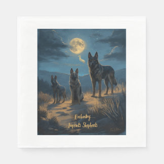 Deutsche Hirten in Mitternacht in der Serenity Serviette