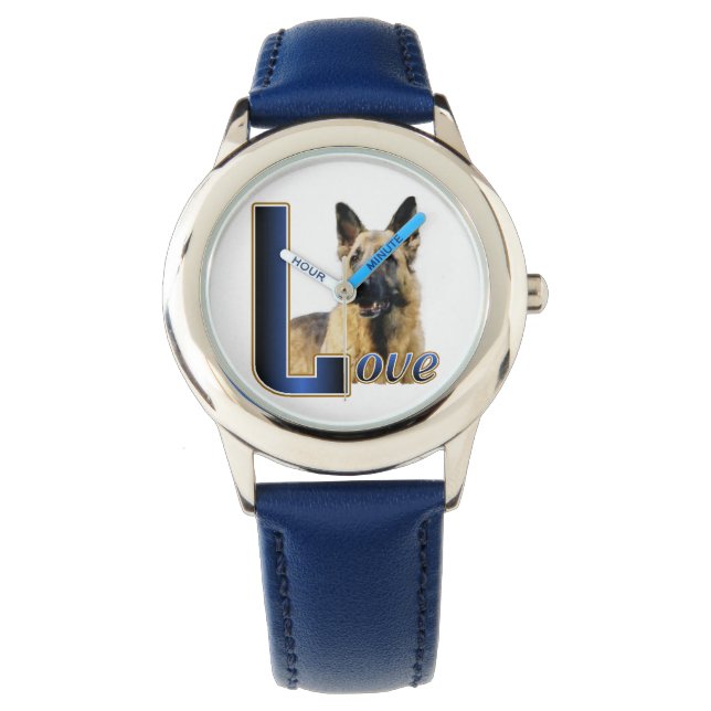 Deutsche Hirten LIEBE Geschenke Armbanduhr (Vorderseite)